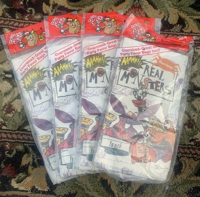 Vintage Nickelodeon Ahhh Real Monsters Bags Paper Lunch Sacks Party Favors 1990s