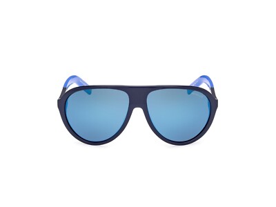 Moncler Blue Aviator Sunglasses Moncler Aviator Sunglasses Blue Gray Crystal Frame Brown  main image 3