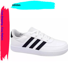 Kids Adidas Breaknet 2.0 K Tennis Shoes HP8956 Color White/Black Brand New