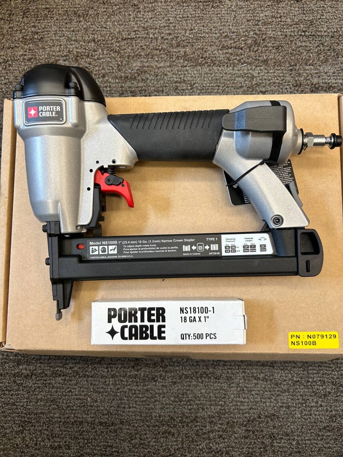 PORTER CABLE NS100B NARROW CROWN STAPLER eBay