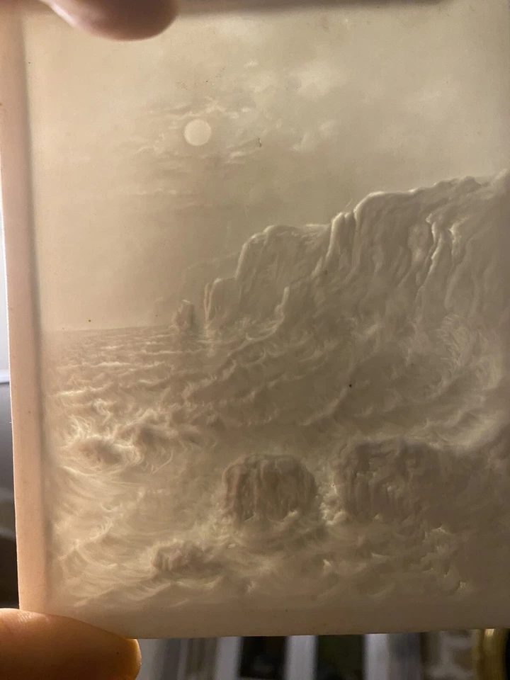 Lithophanie & Porcelaine & Lumière & Optique & Magique & 19 Eme Siècle & Lune - Photo 2/4