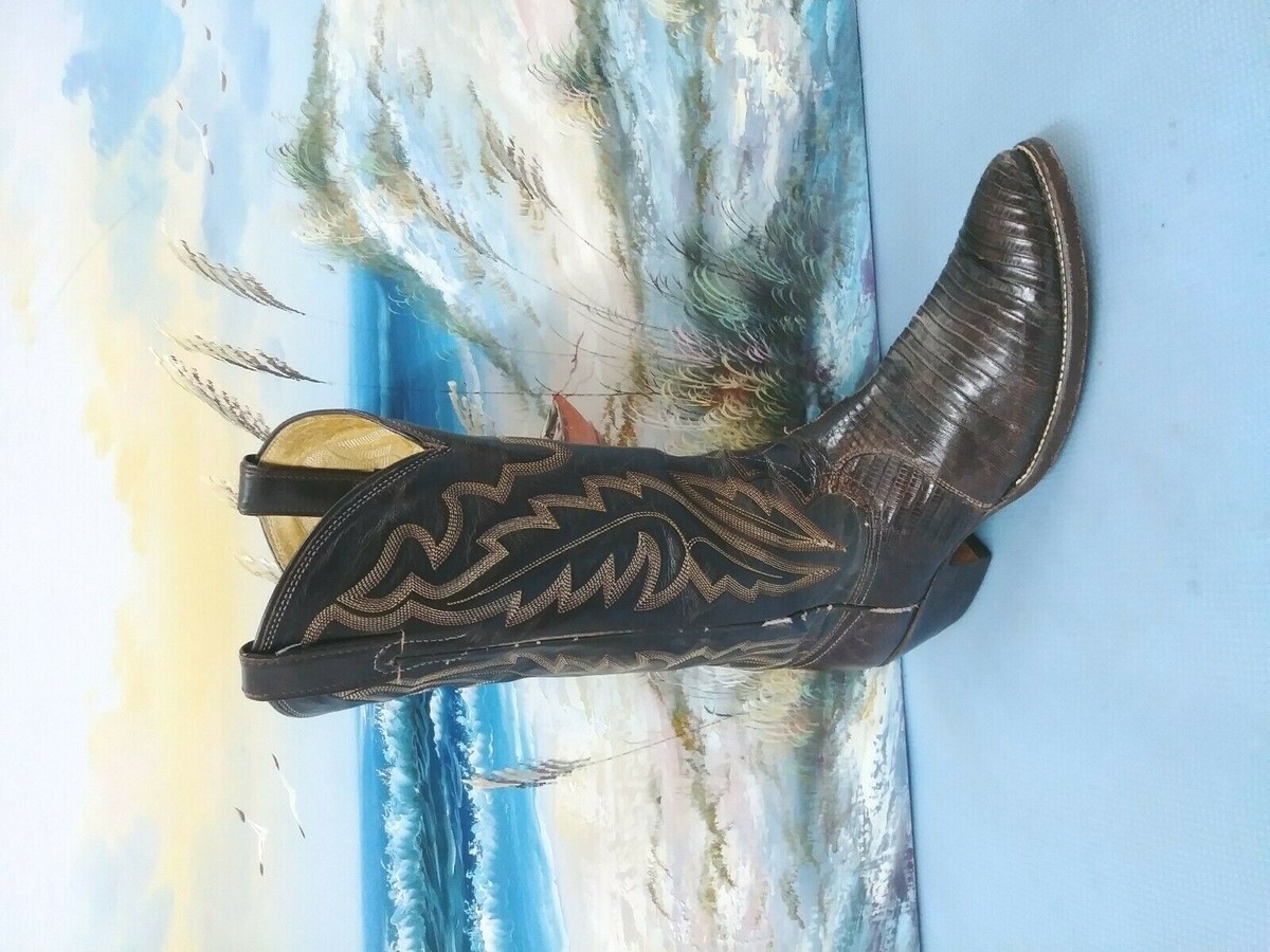 Justin Brown Leather Lizard Cowboy Western Boots Mens Size 8 E il_fullxfull.6136236267_rdbl.jpg main image 4