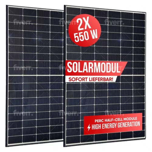 Solar Modul 2er-Set  Solarmodull 550 W Mono Power PV Photovoltaik Module