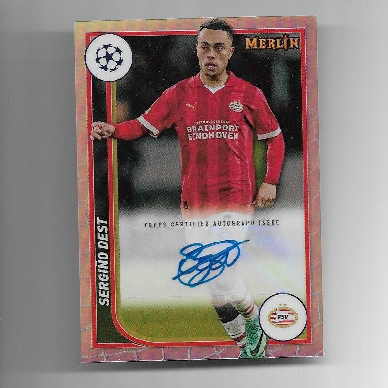 2023-24 Topps Merlin UEFA Autograph Auto Card : Sergino Dest