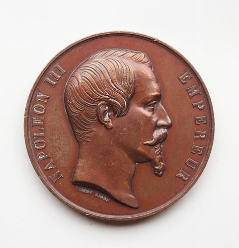 Prämienmedaille,Kupfer 1855 v Albert Barre anlässl. der Weltausstellung in Paris