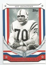 2008 Topps NFL Honor Roll Art Donovan Baltimore Colts Boston College Eagles