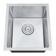 Attop Brushed Stainless Steel 15 in. Single Bowl Undermount Scratch-Resistant