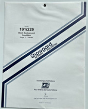 SHOWGARD SIZE 191/229 BLACK HINGELESS STAMP MOUNTS NEW Unopened Pack 8E