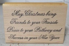 May Christmas Bring Friends Peace Succes Mounted Rubber Stamp Sarasota Stamps 11