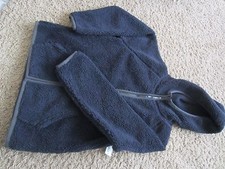 NWT Boys Old Navy Teddy Sherpa fur hoodie- size 8- Navy blue