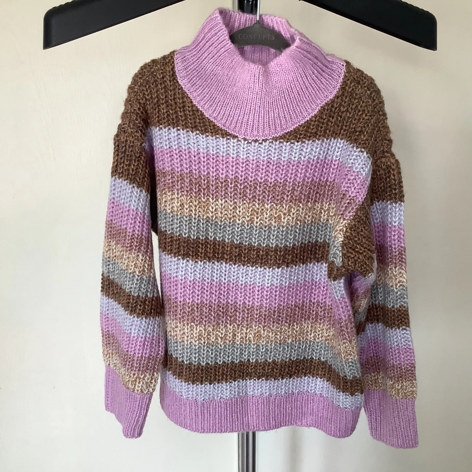 Suéter a Rayas OshKosh B’gosh Niñas Lavanda y Dorado Talla 4/4A Foto 2 de 4