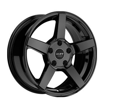 15” Ruff Racing Wheels ‘R-361’ Gloss Black Alloy Aftermarket Wheels ...
