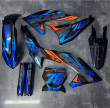 Plásticos + Gráficos KTM 2023 2024 XC XC-F SX SX-F + Número de Carrera - Kit aplicado