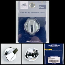 Chrome A/C Heater Control Knob for 1987-2011 Peterbilt HVAC United # 41016