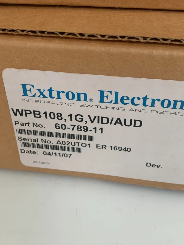 LOT OF 2  EXTRON ELECT COMPOSITE A/V WALL PLATE 60-789-11 - Image 3 of 3