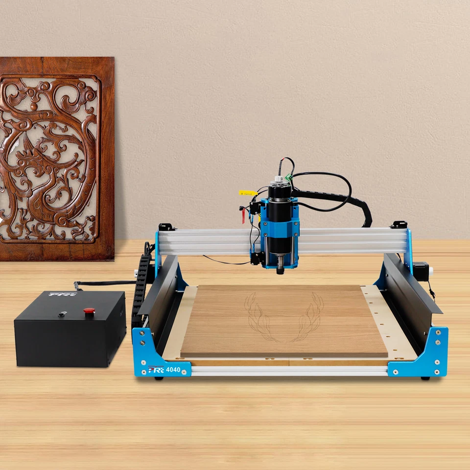 Taladradora para trabajo de madera CNC máquina de grabado 110V500W husillo Foto 3 de 4