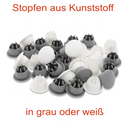 Viessmann Kunststoff Stopfen in weiß oder grau 40 Stück