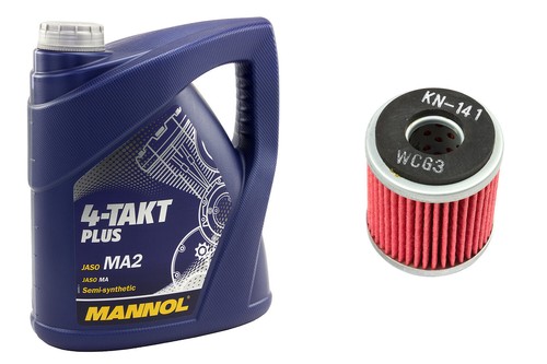Motoröl Ölfilter KN141 Set 10W40 4 Liter für Beta RR Yamaha MT WR XG YZ YZFR - Bild 1 von 4