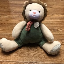 Doudou et Compagnie Paris Couleurs Savane Lion Plush Baby Lovey Toy Green NEW