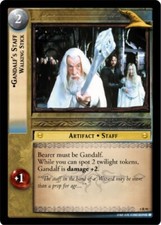 LOTR TCG Two Towers GANDALF'S STAFF WALKING STICK 4R91 Foil M/GIOCO PERFETTO punta superiore