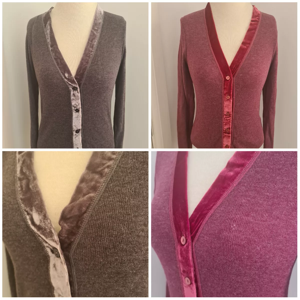 Velvet trim deals cardigan