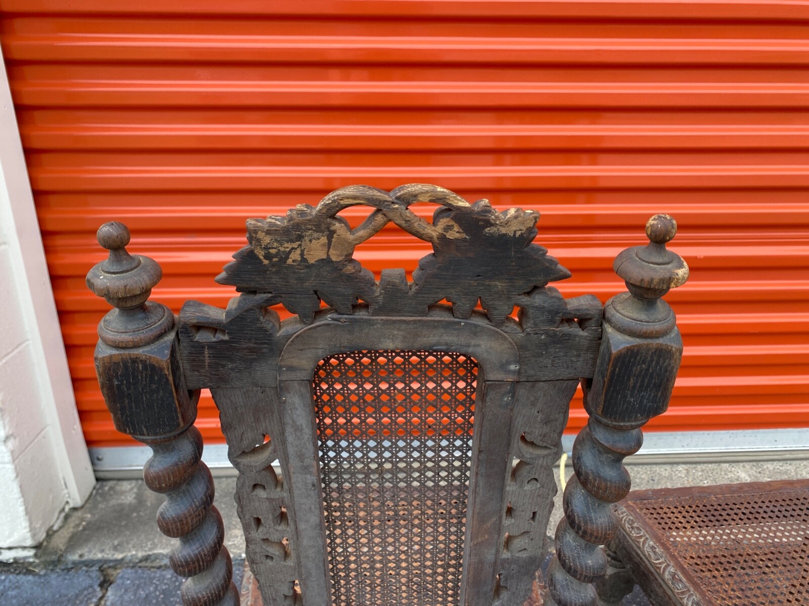 Antique 19th Century French Renaissance Carved Walnut Barley Twist Cane