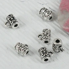 60pcs tibetan silver color flower bail charms EF0381