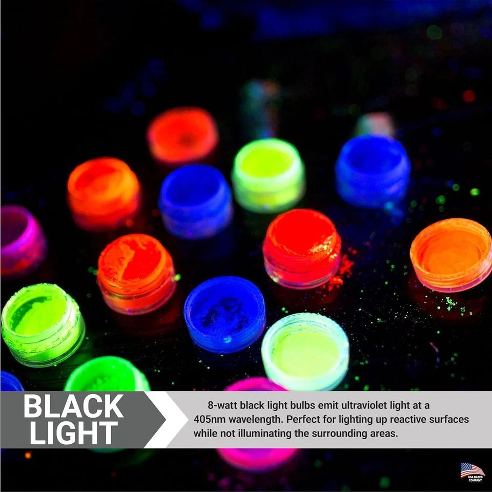 Diodesy 10PK F8T5 Black Light T5 Linear Fluorescent, G5 Bi Pin Base, 8W, 12" - Image 2 of 3