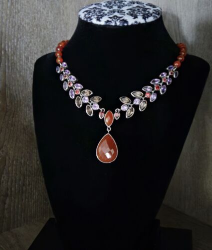 NICKY BUTLER RAJ LIMITED EDITION 925 Sterling Silver Designer Necklace Carnelian - Picture 16 of 23