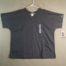 NWT Cherokee Womens V Neck Scrub Top XL Pewter Gray 4700 Series Medical Work