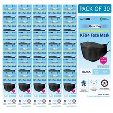 30pcs Happy Life , Good Day kf94 Black face mask Adult Size
