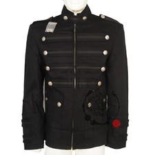 Mens Gothic Military Style Jacket VTG BAND Elegant Goth Street Army Jacket Men