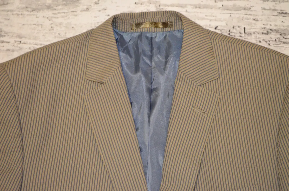 Vintage J.Philipp Germany Mens Striped Suit Designers Jacket |