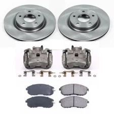 FOR NISSAN JUKE 2 FRONT BRAKE CALIPERS COMPLETE + BRACKETS BRAKE PADS PAIR 280MM