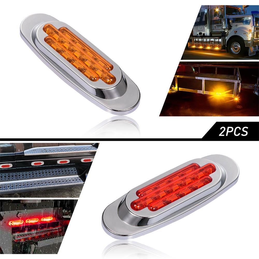 16LED Side Marker Lights Amber Red Fit Peterbilt MACK International Freightliner