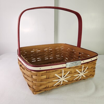 Longaberger 2009 Christmas Collection Snowflake Cookie Basket Red 29th ...