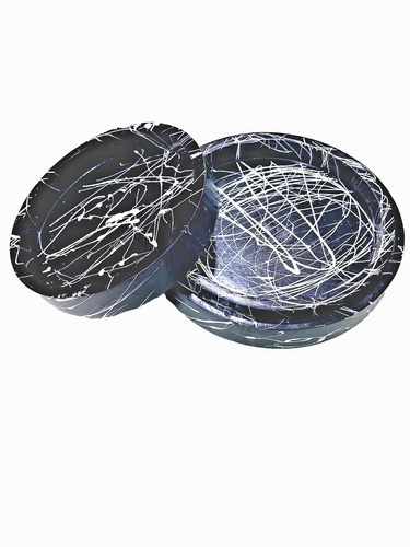 Decorative Dining Wooden 3-Piece Serving Tray Set Elegant Black Party Platters - Picture 4 of 11