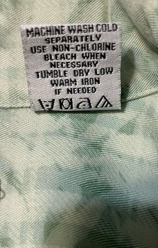 Linea Dome Button Up Shirt Mens Sz XL Hawaiian Floral Green Short Sleeve Vintage - Picture 11 of 11