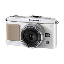 USED Olympus E-P1 12.3MP with 17mm f/2.8 White Excellent FREE SHIPPING