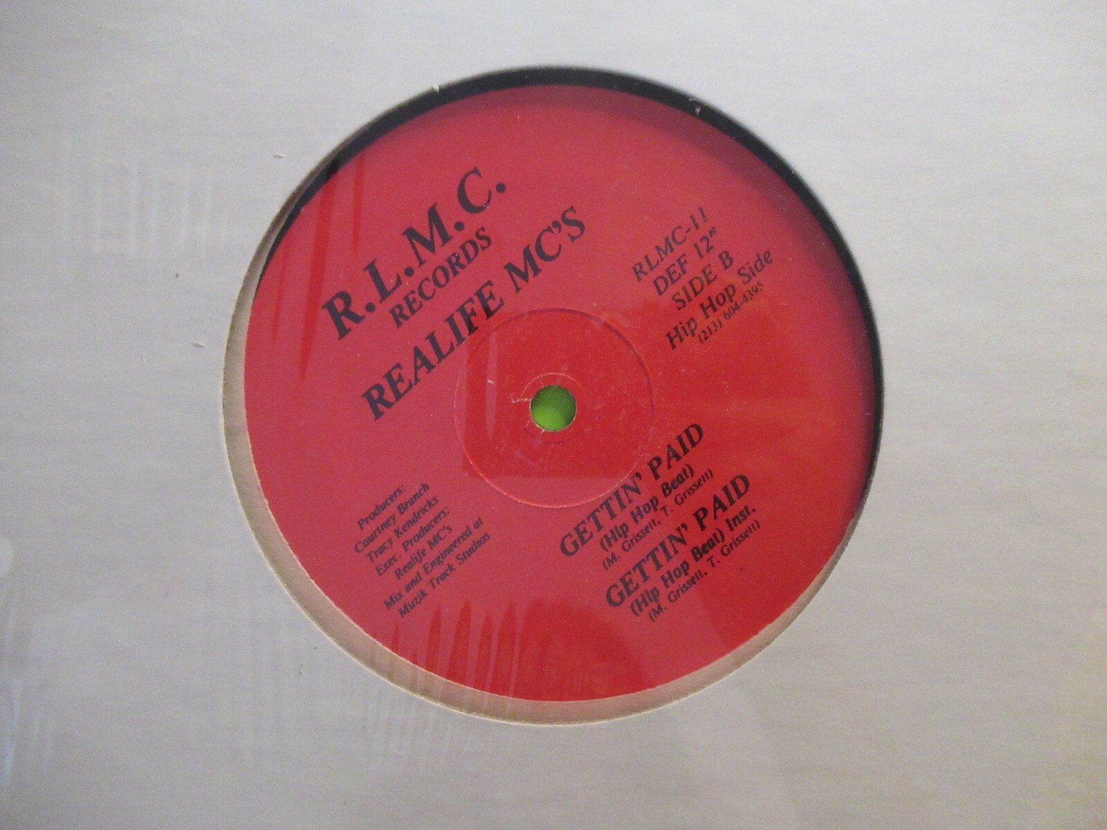 REALIFE MC'S GETTIN PAID 12" SINGLE HIP HOP PRIVATE PRESS