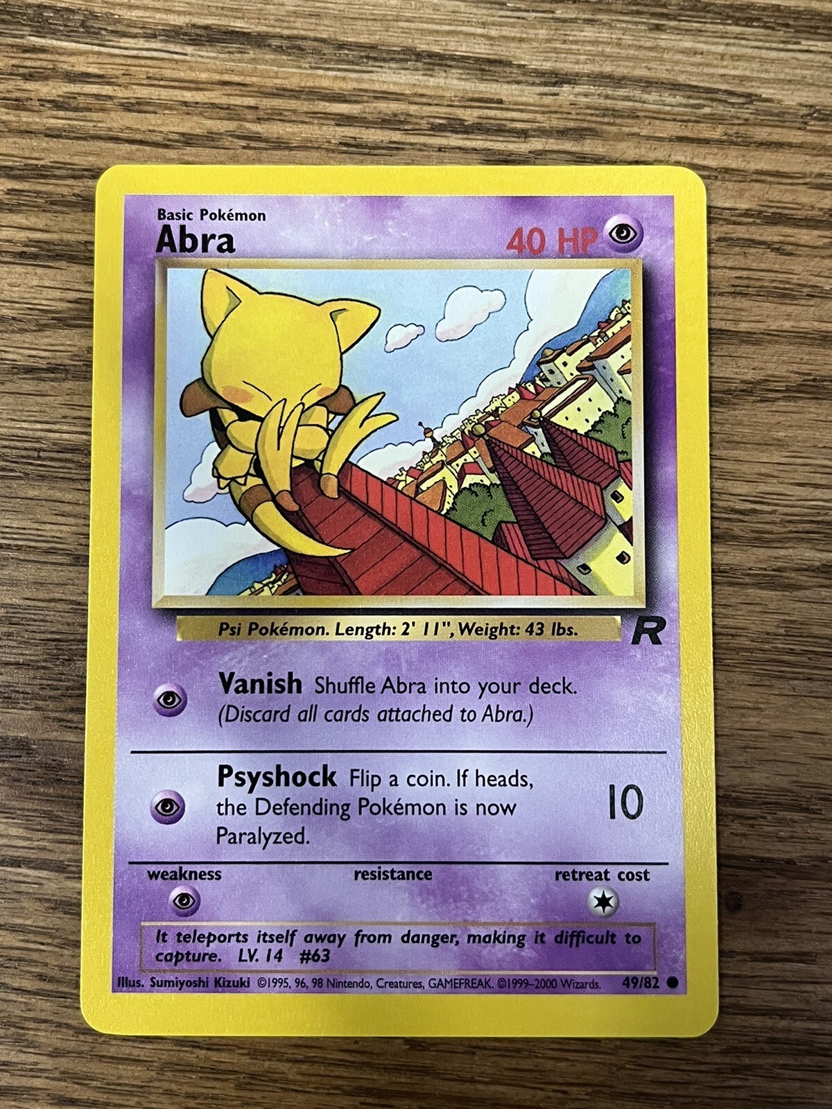ABRA - 49/82 - Team Rocket - Pokemon Card - NM