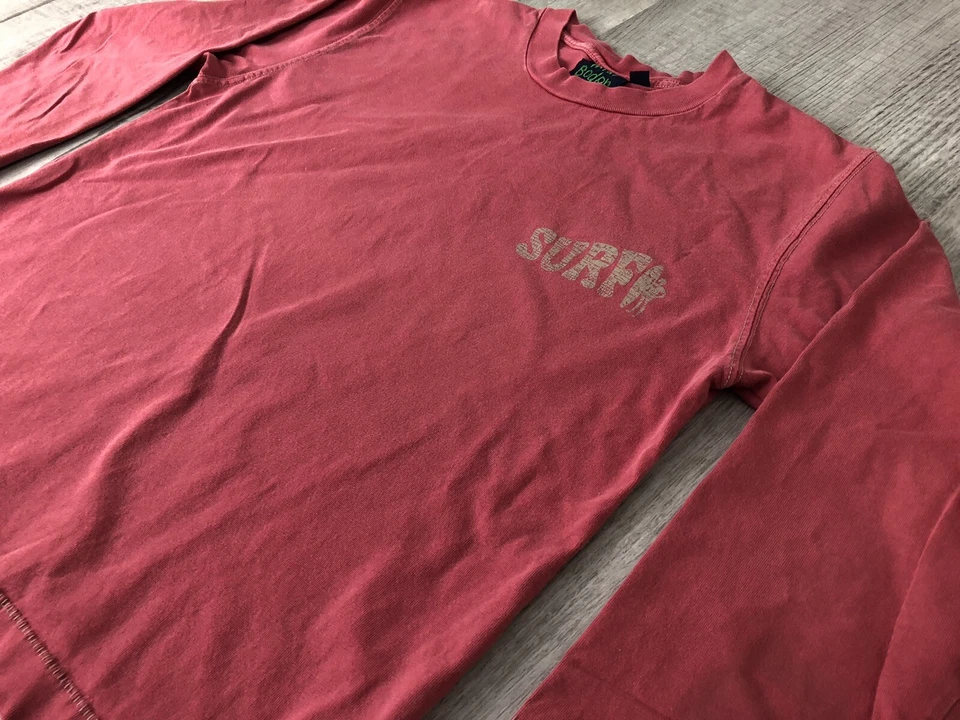 Camiseta Vintage Mini Boden Manga Longa Surf Compass Point 1978 Vermelha Meninos Juvenis 7-8 - Imagem 4 de 4