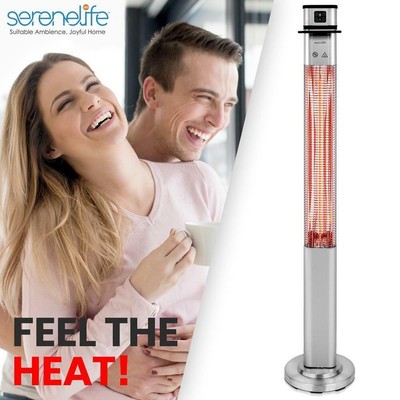 Serenelife Floor Standing Patio Heater-Remote Control Stand Patio Heater-1500W  | eBay