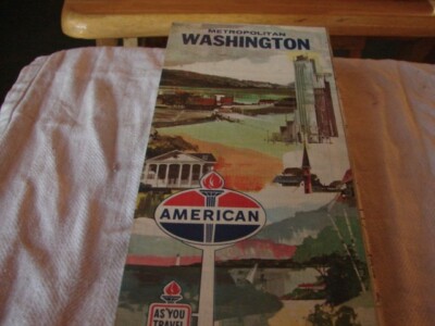 1960s Metro Washington DC American Oil Map