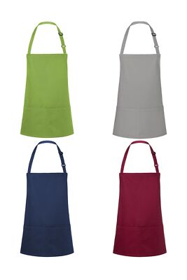 Karlowsky Kurze Latzschürze Basic mit Schnalle und Tasche BLS6/01/Stck