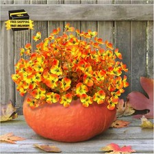 Artificial Flowers Fake Pansy and Eucalyptus Plants 10 Bundles Faux Silk Outdoor