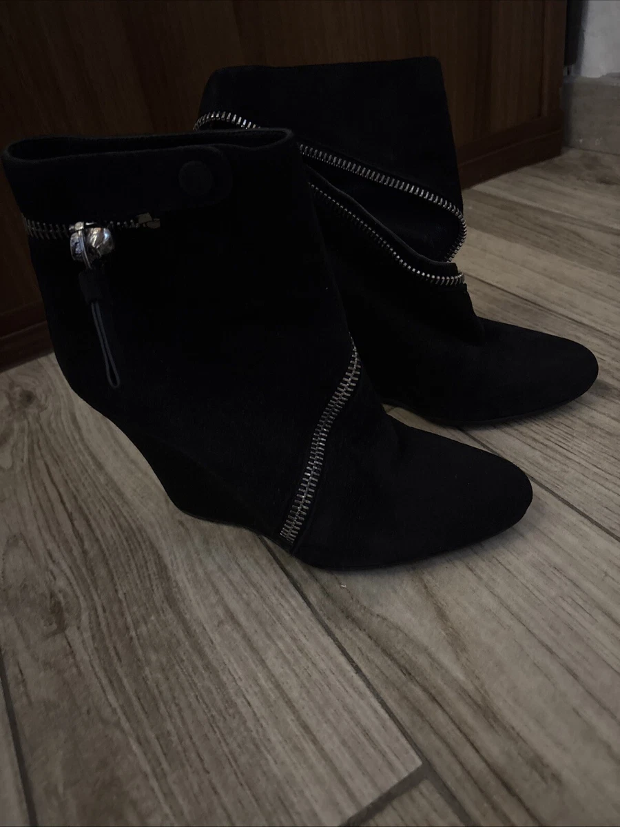 Stivali Stuart Weitzman Hilo Coscia Alti Nuovi – Scamosciato Nero, Donna 6.5 B (Medio)