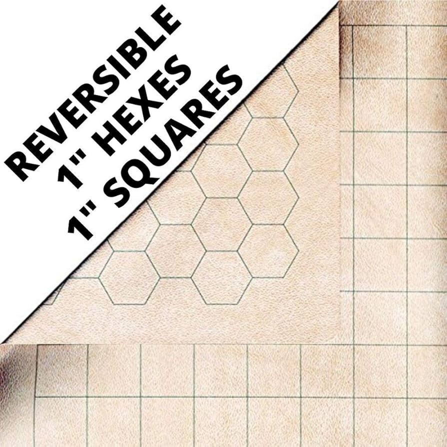 Chessex Vinyl RPG Battlemat Reversible Squares and Hexes
