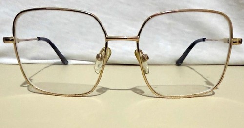 NER Gold Metal Square Full Rim Eyeglasses Frames S21 1088 48-15-135