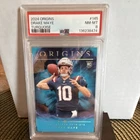 Panini Origins 2024 Drake Maye Rookie #145 Turquoise /25 PSA 8 Patriots